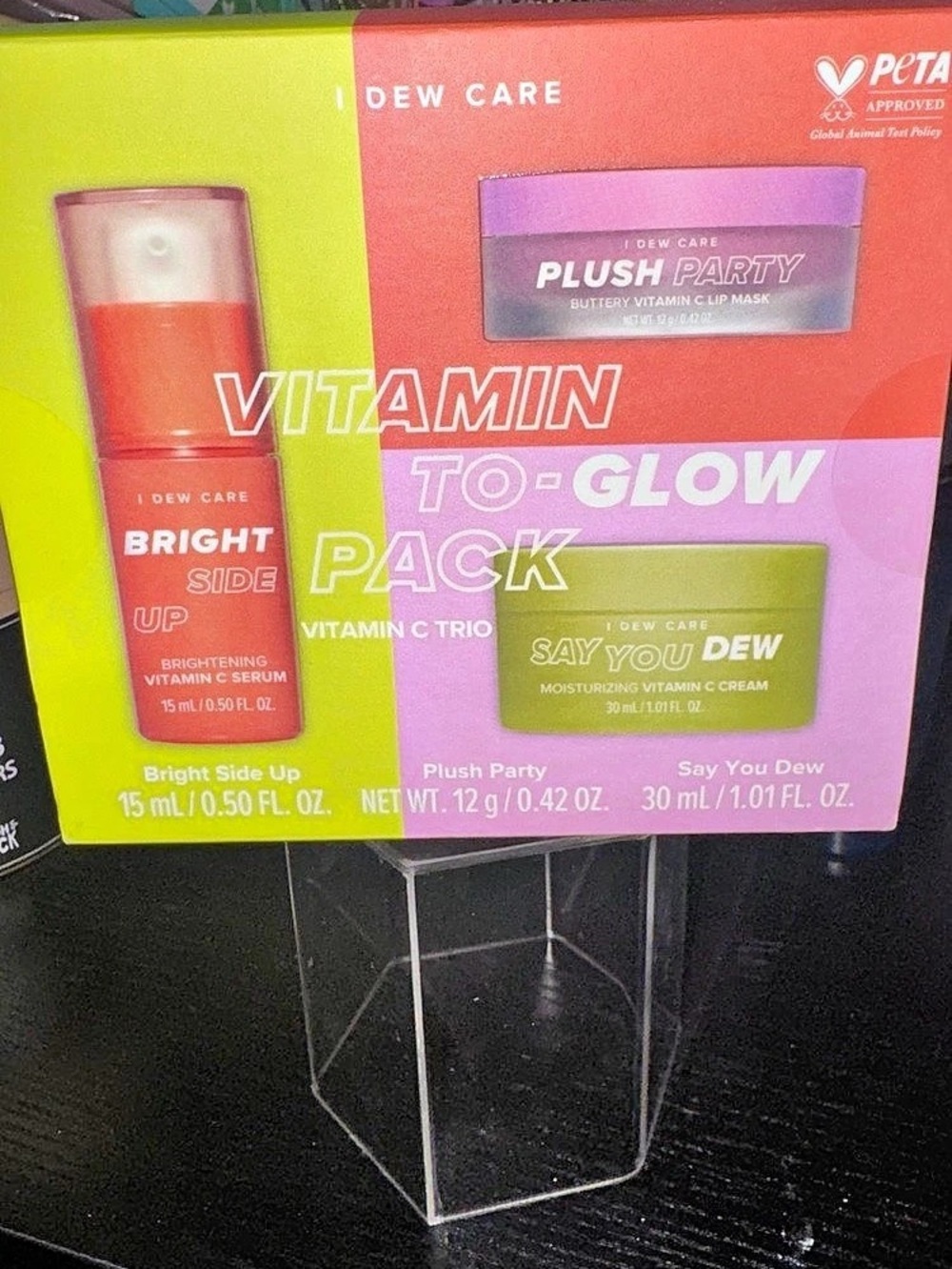 DEW CARE Vitamin to Glow Pack Skincare Set Pink & Green NWT